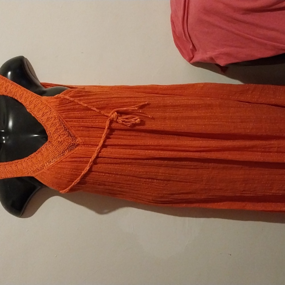 Dress summery glare breezy with belt beach or summer wear